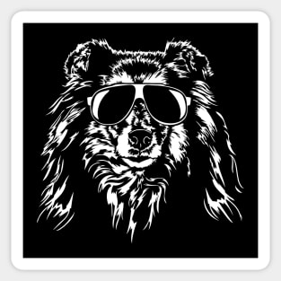 Funny Proud Rough Collie sunglasses cool dog gift Sticker